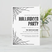 Modernes Spider Web-Halloween-Party Einladung (Stehend Vorderseite)