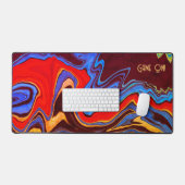 Modernes Spiel auf Abstraktem, beängstigenden, bun Schreibtischunterlage (Tastatur & Maus)