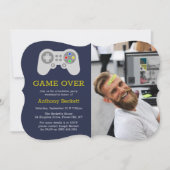 Modernes Spiel über Foto Bachelor Party Einladunge Einladung (Vorderseite)