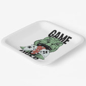 Modernes Spiel über T-Rex Dinosaur Video Gamers Pappteller (Gewinkelt)