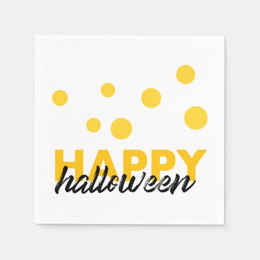 Modernes, spielerisches Design von Happy Halloween Serviette (Vorderseite)