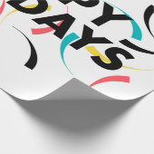 Modernes, spielerisches Design von "Happy Holidays Geschenkpapier (Ecke)