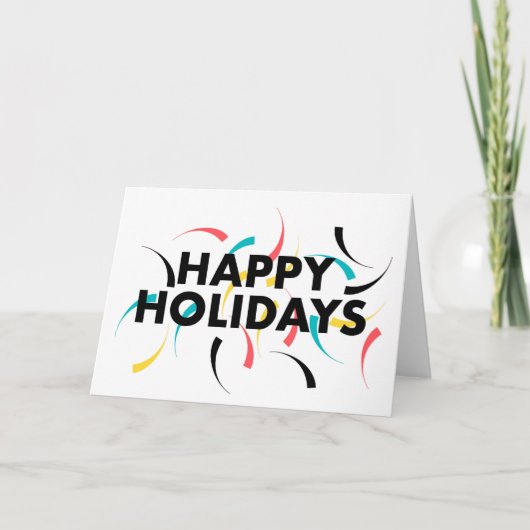 Modernes, spielerisches Design von "Happy Holidays Karte (Vorderseite)