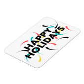 Modernes, spielerisches Design von "Happy Holidays Magnet (Linke Seite)