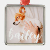 Modernes, spielerisches Foto Ornament Aus Metall (Vorne)