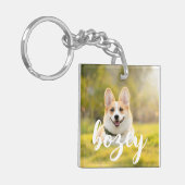 Modernes, spielerisches Foto Schlüsselanhänger (Vorderseite links)