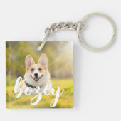 Modernes, spielerisches Foto Schlüsselanhänger (Rückseite)