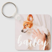 Modernes, spielerisches Foto Schlüsselanhänger (Vorderseite)