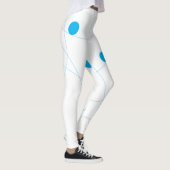 Modernes, spielerisches, lustiges, niedliches Blau Leggings (Rechts)