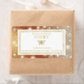 Modernes Spinken-Honigwabenkamm Goldweinetikett (Insitu)