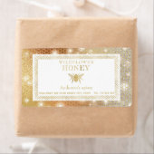 Modernes Spinken-Honigwabenkamm Goldweinetikett (Insitu)