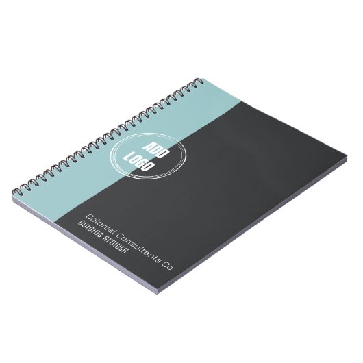 Modernes SpiralNotebook mit individuellem Logo Notizblock (Linke Seite)