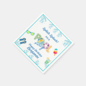 Modernes Splish Splash Boys Pool Party Napkins Serviette (Ecke)