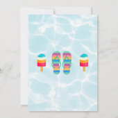 Modernes Splish Splash Cool Girl's Pool Party Einladung (Rückseite)