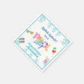 Modernes Splish Splash Kids Pool Party Serviette (Ecke)