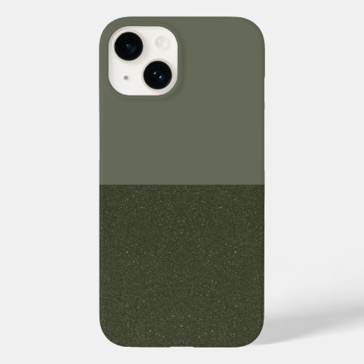 Modernes Split Moss Green iPhone 14 Case - Anpasse (Rückseite)