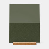 Modernes Split Moss Grüne Akryllische Schriftzeich Acrylschild (Vorderseite)