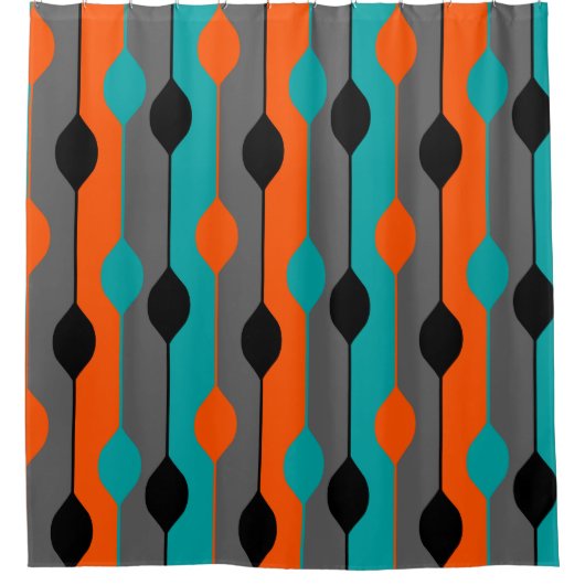 Modernes Spooning Duschvorhang (Vorderseite)