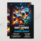 Modernes Sport Themed Kinderdusche für Jungen Einladung (Vorne/Hinten)