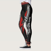 Modernes Sportdesign mit Ihrem Namen Leggings (Links)