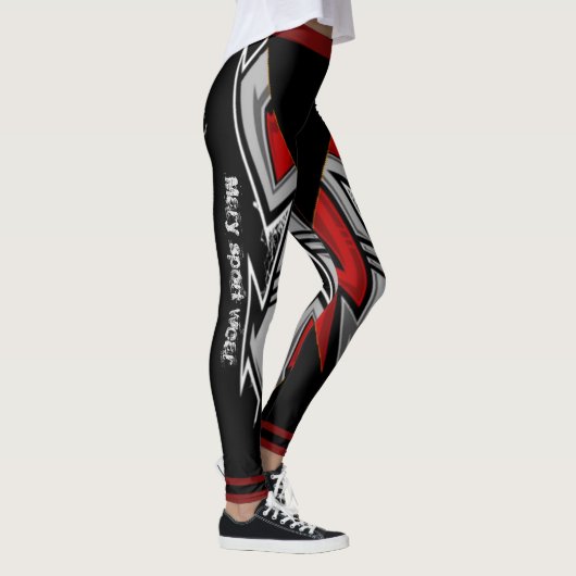 Modernes Sportdesign mit Ihrem Namen Leggings (Rechts)