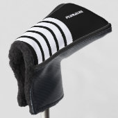 Modernes sportliches Schwarz-weiß Golf Headcover (3/4 Vorderseite)
