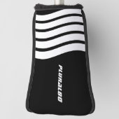 Modernes sportliches Schwarz-weiß Golf Headcover (Rotieren 90)