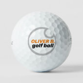 Modernes Sportlogo Golfer Ball (Vorderseite)
