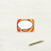 Modernes Sprechblase Funny Comic Book Post-it Klebezettel (Auf Schreibtisch)