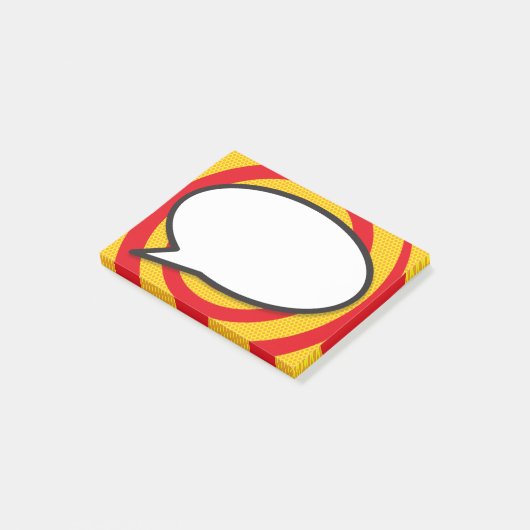 Modernes Sprechblase Funny Comic Book Post-it Klebezettel (angewinkelt)