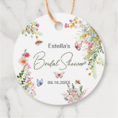 Modernes Spring Wild Blume Script Brautparty Geschenkanhänger (Rückseite)