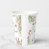 Modernes Spring Wild Blume Script Brautparty Pappbecher (Rechts)