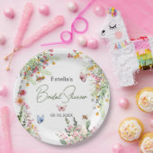 Modernes Spring Wild Blume Script Brautparty Pappteller (Party)