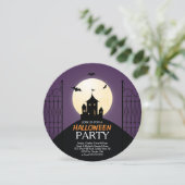 Modernes Spuk House Halloween-Party Einladung (Stehend Vorderseite)