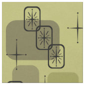 Modernes Sputnik Olivenöl Mitte des Jahrhunderts Stoff (Nahaufnahme)