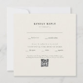 Modernes Square Beige Wedding QR Code II UAWG (Vorderseite)
