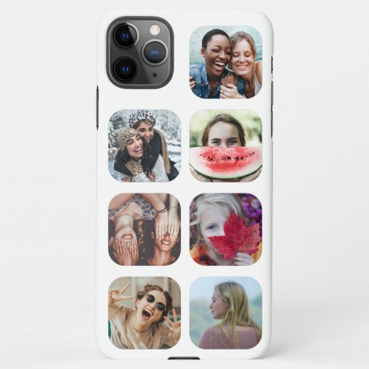 Modernes Square Foto halten Weiß iPhone Hülle (Rückseite)