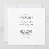 Modernes Square Minimal Ink Script Graduate Foto Ankündigung (Rückseite)