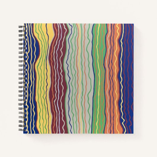 Modernes Squiggles 3 Notebook Notizblock (Vorderseite)