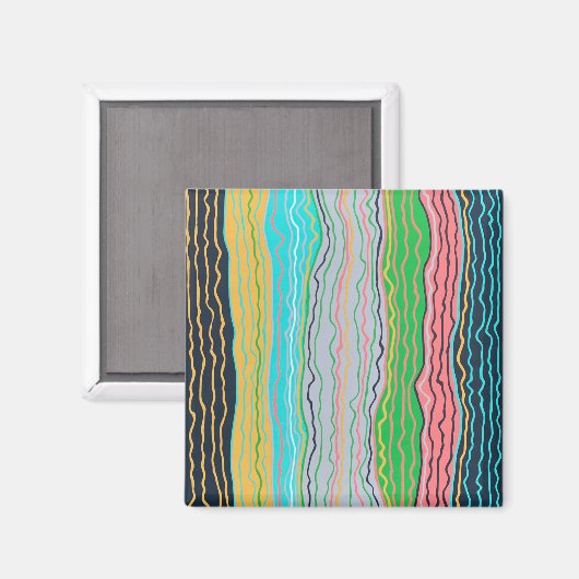 Modernes Squiggles Magnet (Vorderseite/Rückseite)