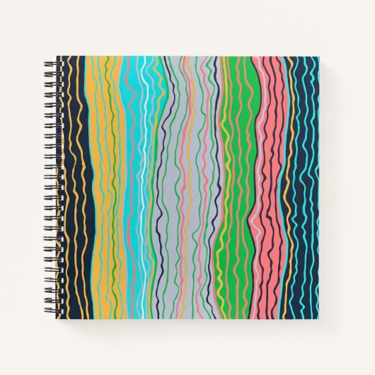 Modernes Squiggles-Notebook Notizblock (Vorderseite)