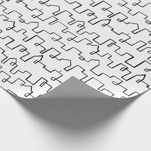 Modernes Stadtbild Geschenkpapier (Ecke)