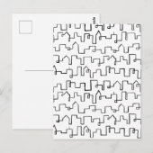 Modernes Stadtbild Postkarte (Vorne/Hinten)