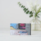 Modernes Stadtbild Visitenkarte (Stehend Vorderseite)