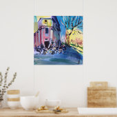 Modernes Stadtcafé Poster (Küche)