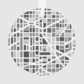 Modernes Stadtplan Grau Weißes Architekturdesign Ornament (Rückseite)