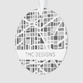 Modernes Stadtplan Grau Weißes Architekturdesign Ornament (Vorderseite)