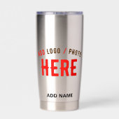 MODERNES STAHL MIT STYLISCH-MODERNER STAHL THERMOBECHER (Rückseite)