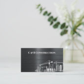 Modernes Stahlbau-Unternehmen Visitenkarte (Stehend Vorderseite)