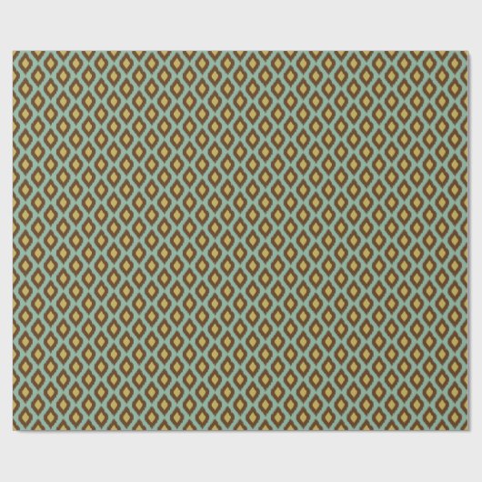 Modernes Stammekat blau gelb Geschenkpapier (Flach)